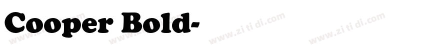 Cooper Bold字体转换